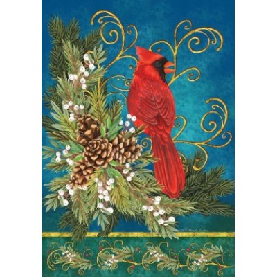 Drapeau cardinal d'hiver Mini 12' x 18'